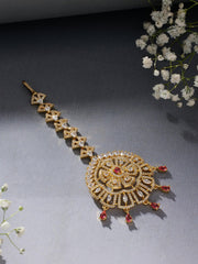Opulent Charm Ruby CZ Maang Tikka - Dyulokha