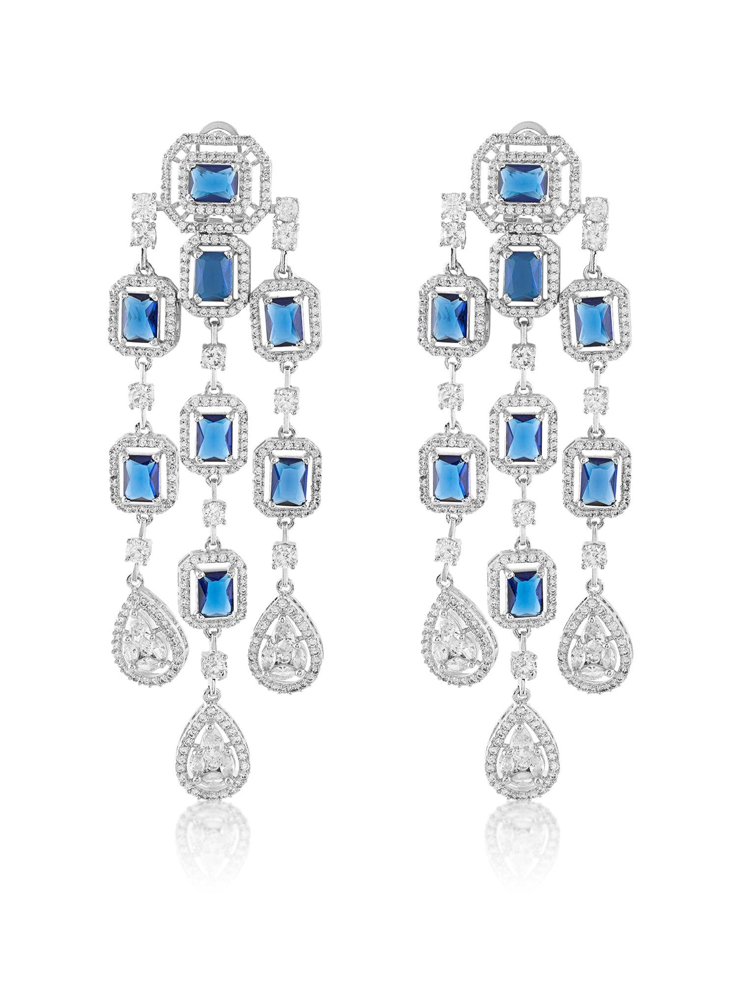 Cascade Sparkle Chandelier Earrings - Dyulokha