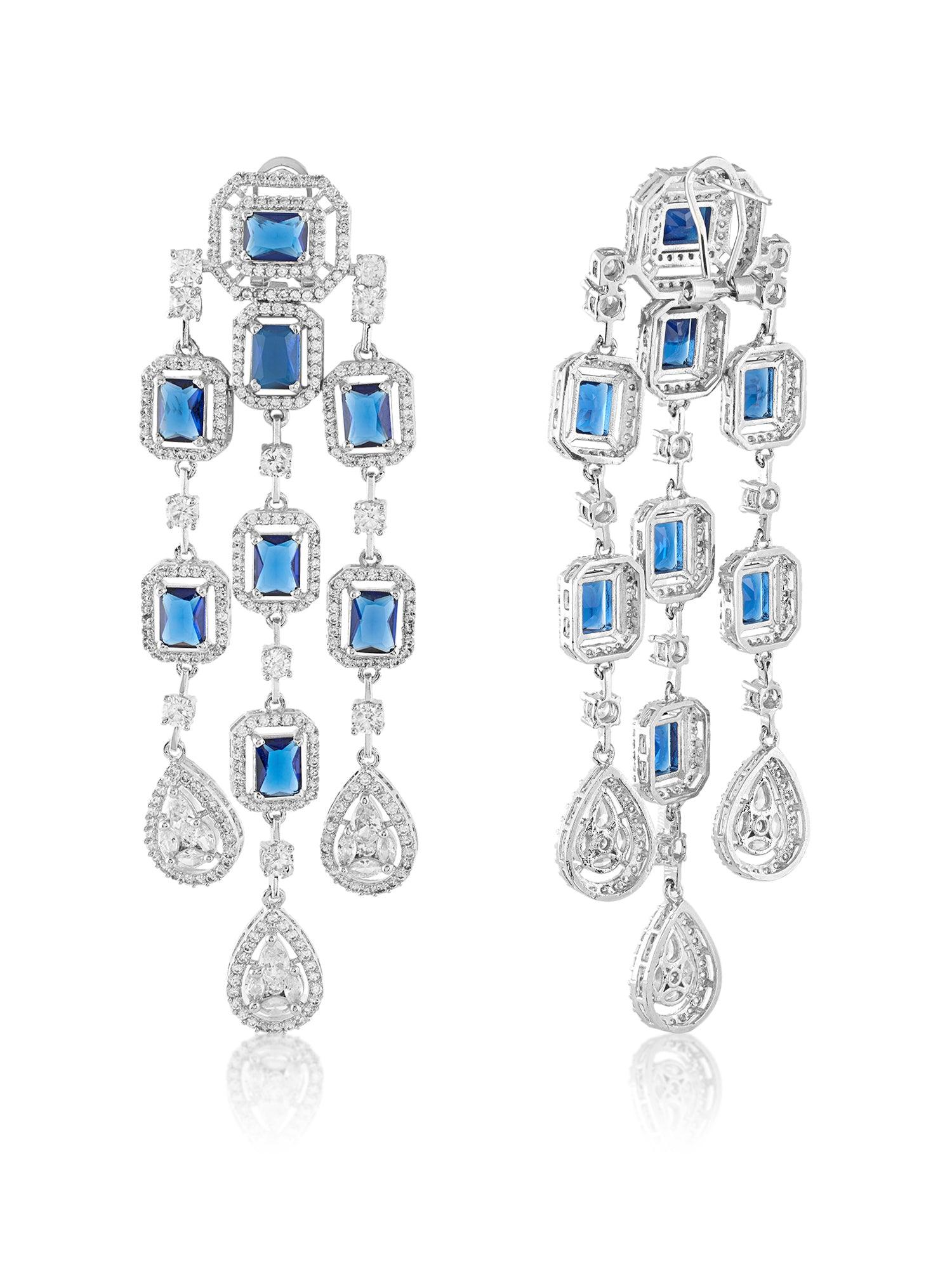 Cascade Sparkle Chandelier Earrings - Dyulokha