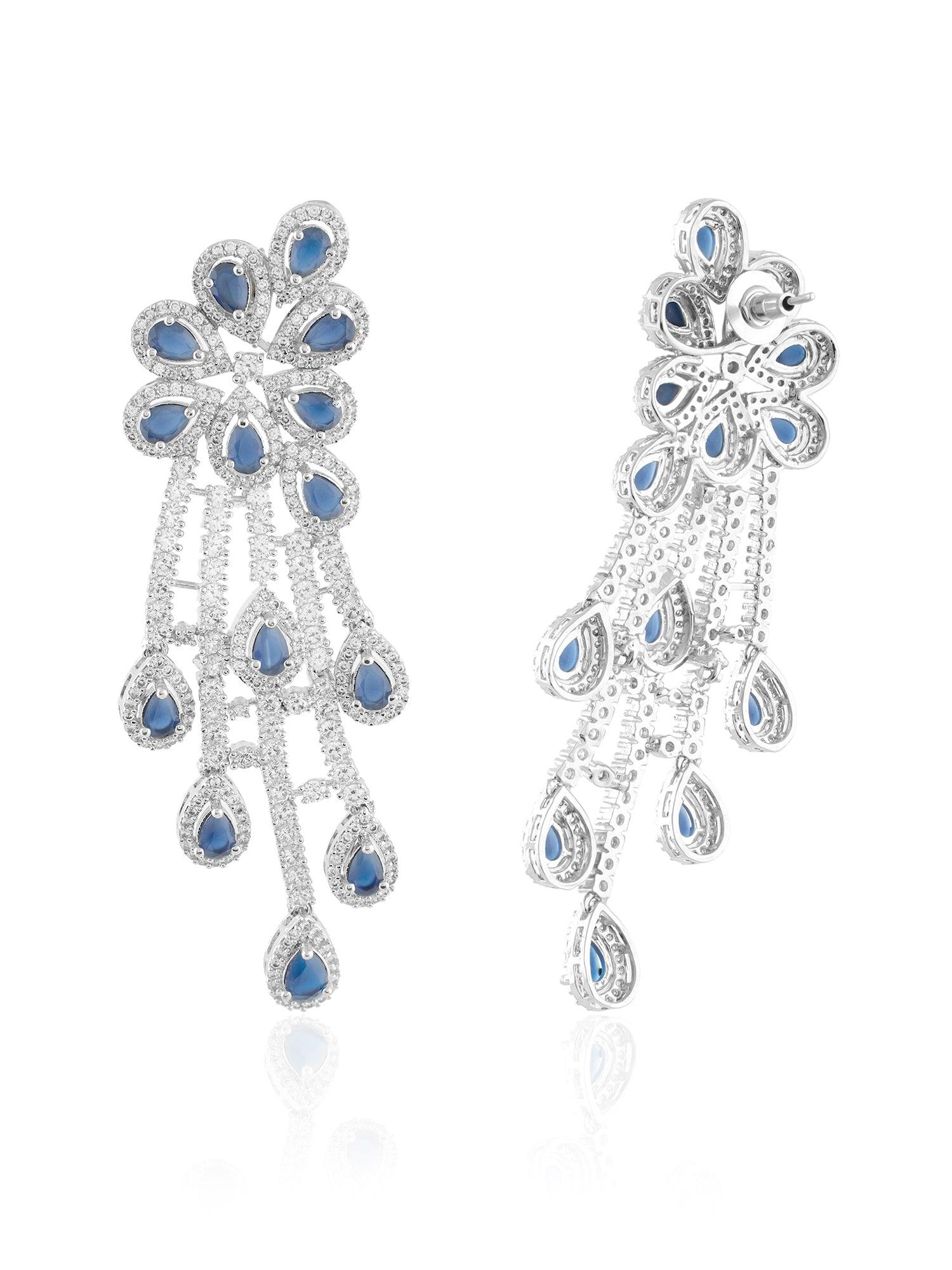 Regal Cascade Sapphire Chandeliers - Dyulokha