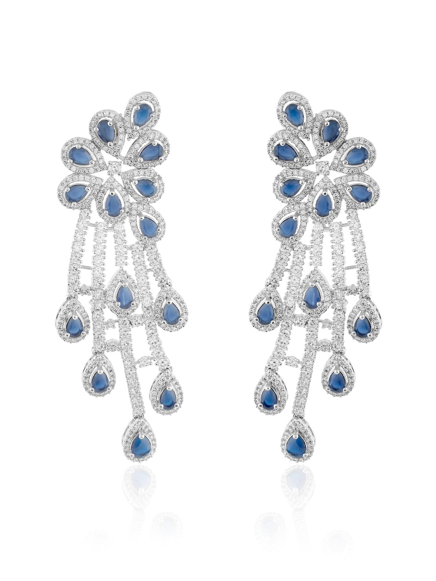 Regal Cascade Sapphire Chandeliers - Dyulokha