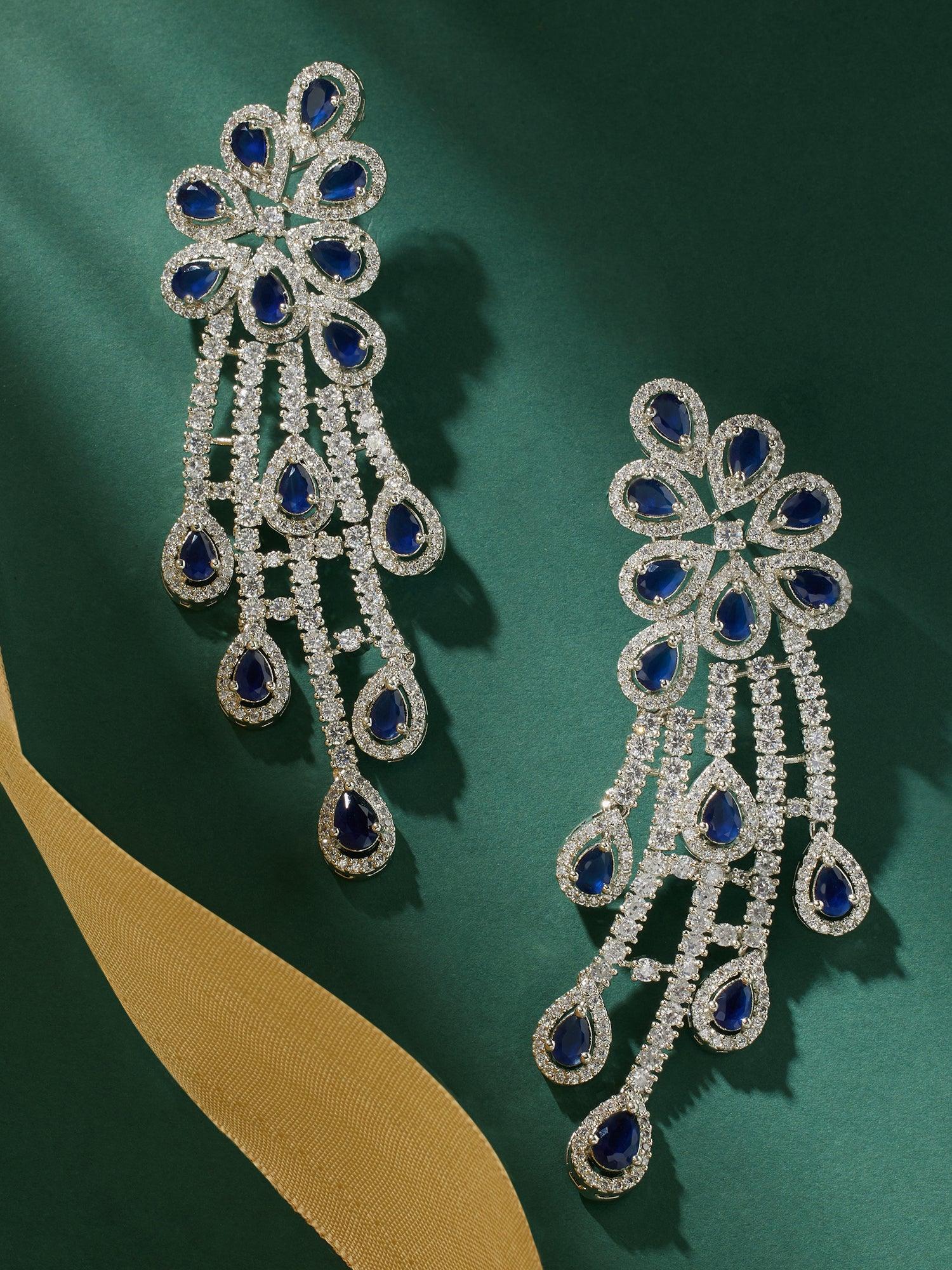 Regal Cascade Sapphire Chandeliers - Dyulokha