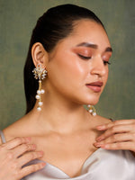 Blooming Pearl Danglers - Dyulokha