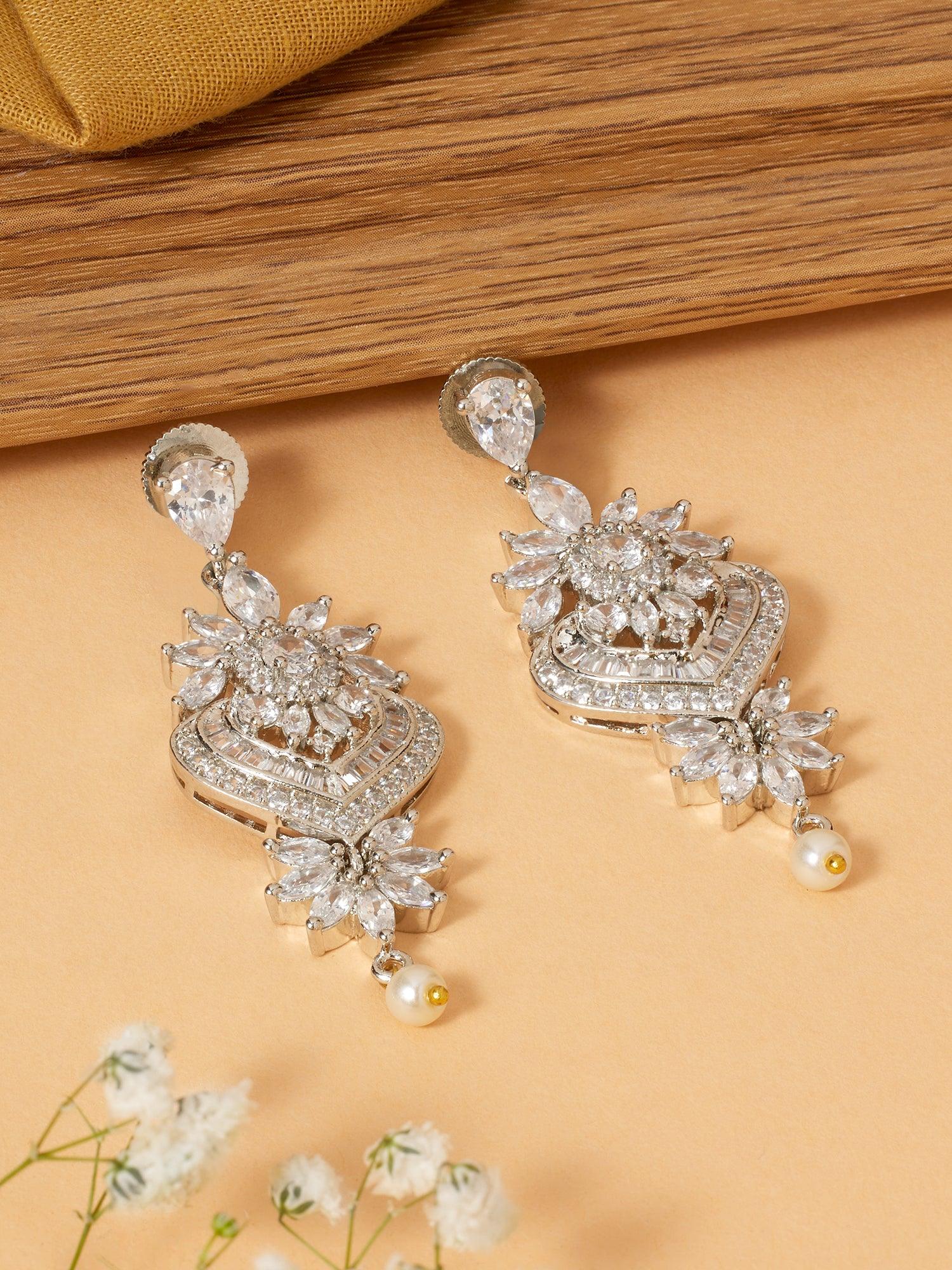 Sunny Radiance Diamond Dangler Earrings - Dyulokha