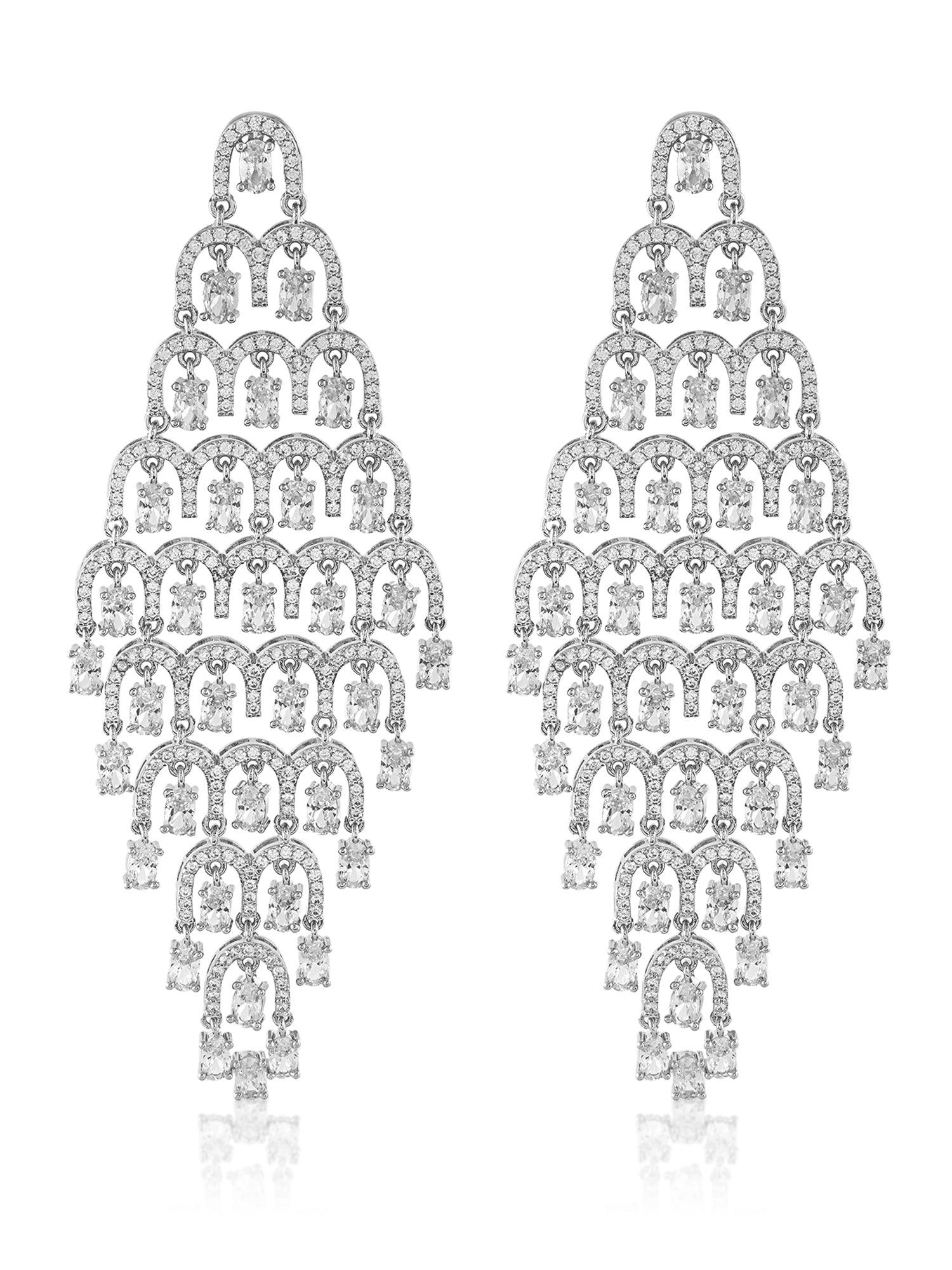 Scintillate Elegance Diamond Danglers - Dyulokha