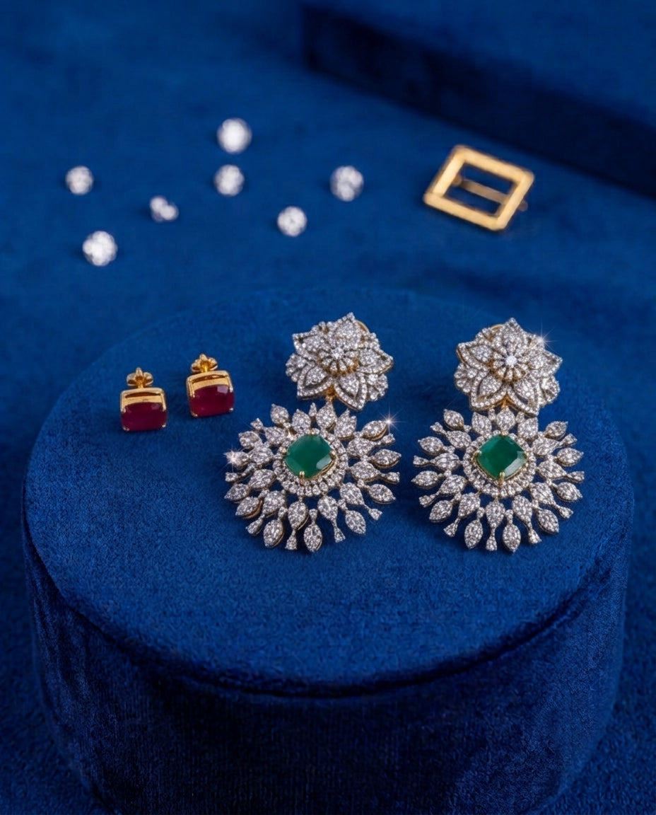 Floral Radiance Diamond Earrings