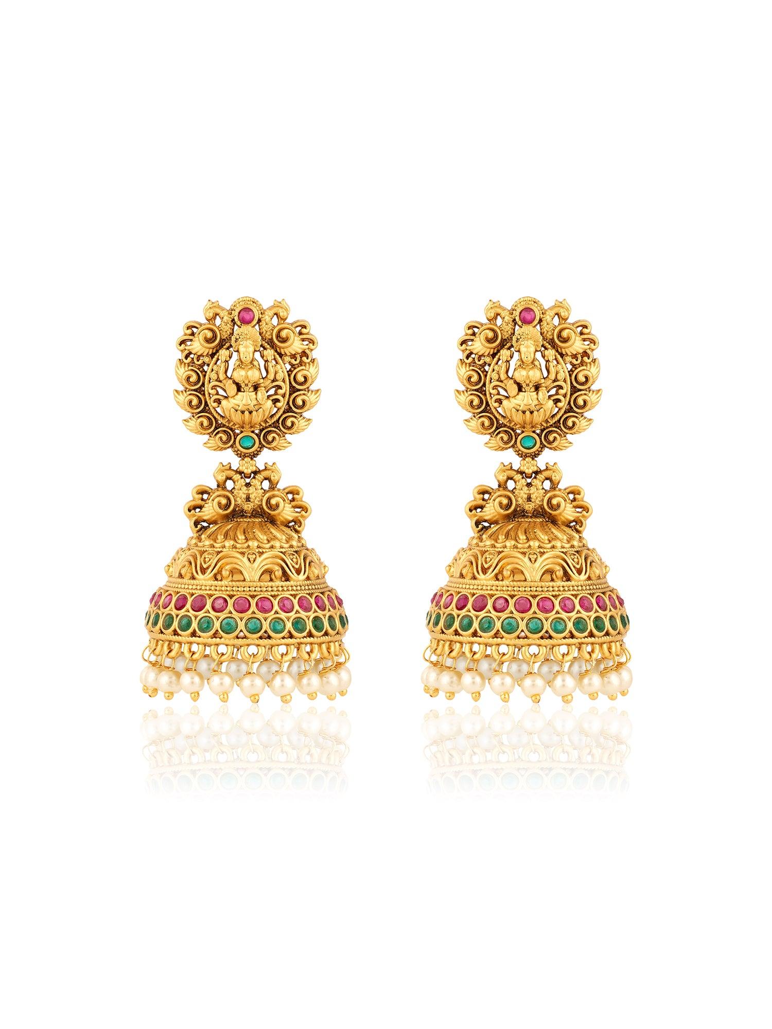 Aureate Grace Jhumka Earrings - Dyulokha