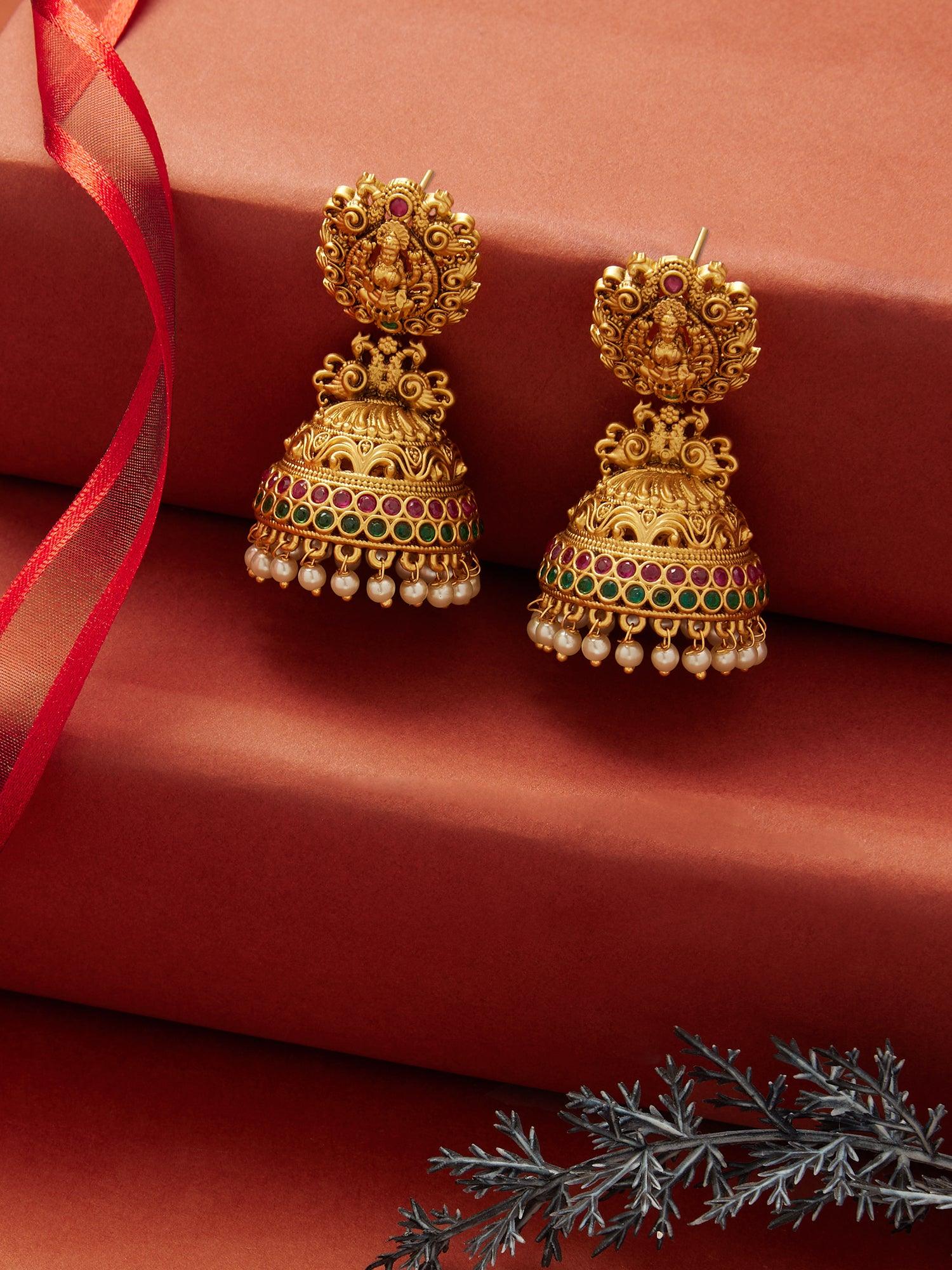 Aureate Grace Jhumka Earrings - Dyulokha