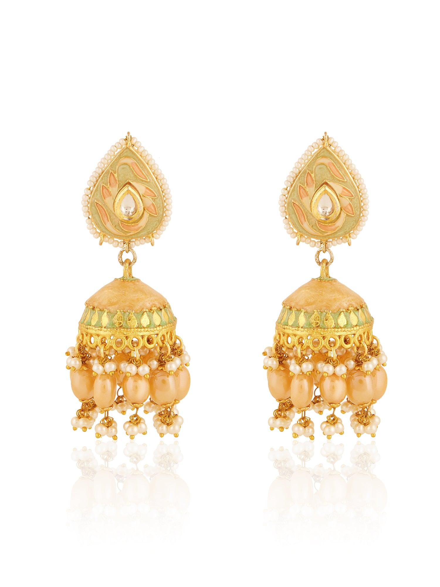Illustrious Elegance Jhumka Earrings - Dyulokha
