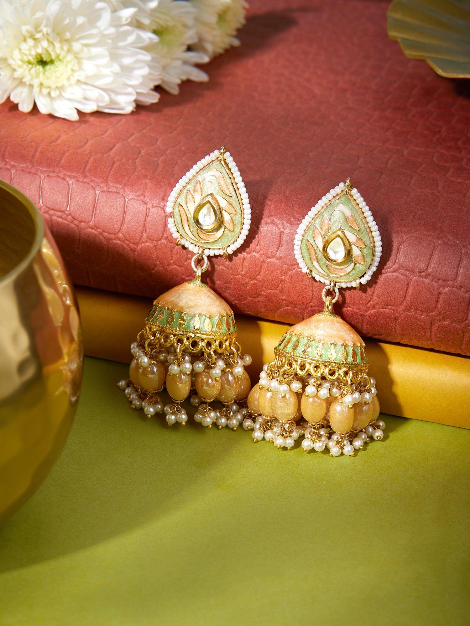 Illustrious Elegance Jhumka Earrings - Dyulokha