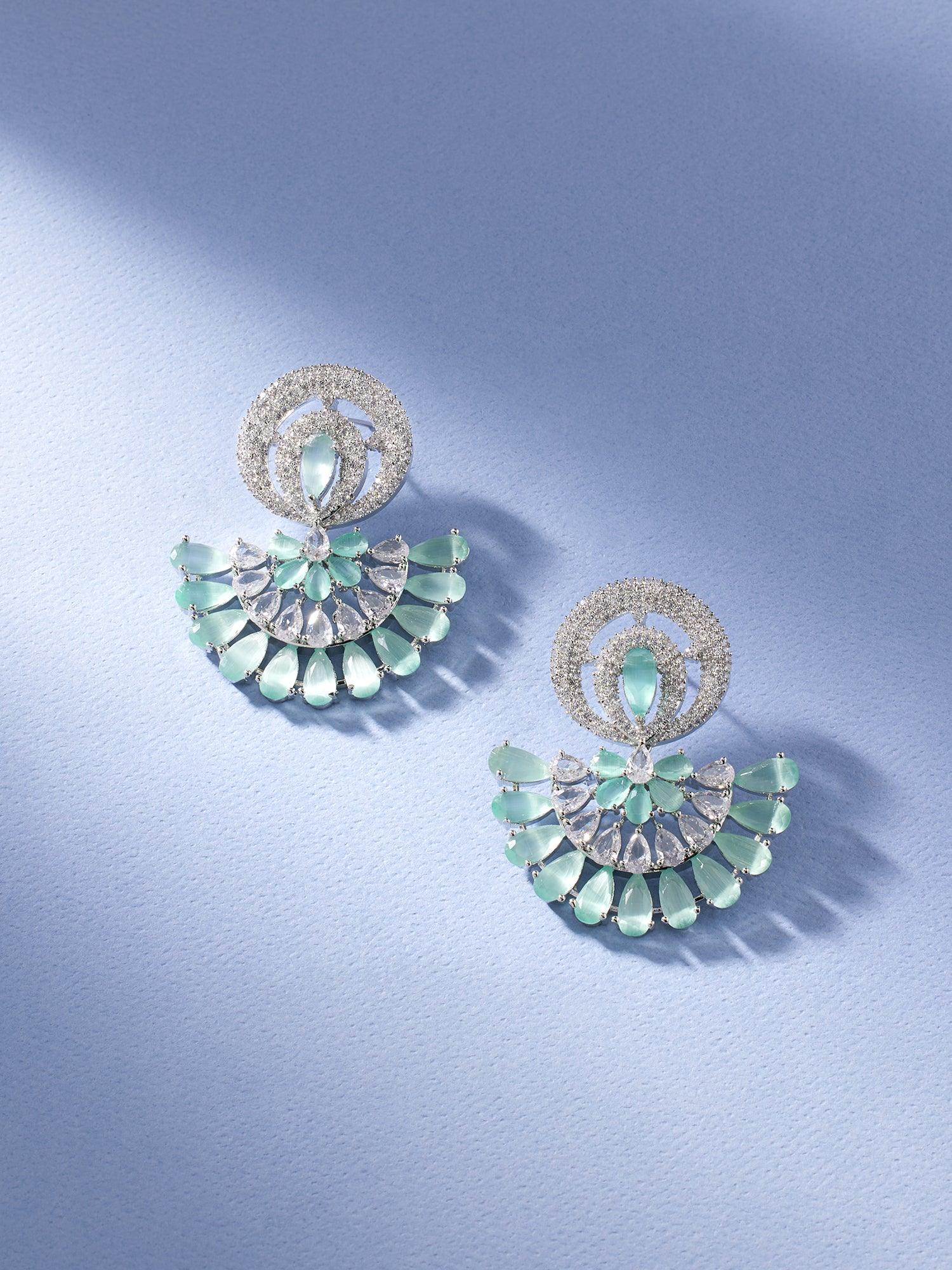 Tranquil Radiance Aqua Drop Studs - Dyulokha