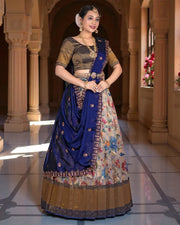 Banglori Slub Silk Lehenga with Zari Work