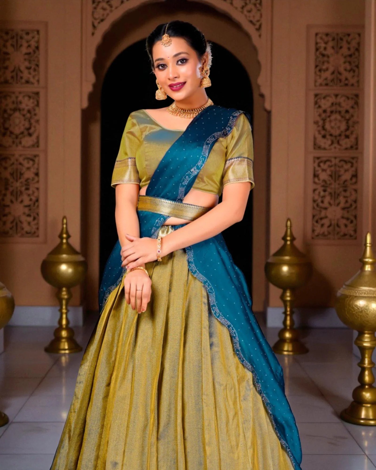 Heritage Luxurious Silk Half Saree