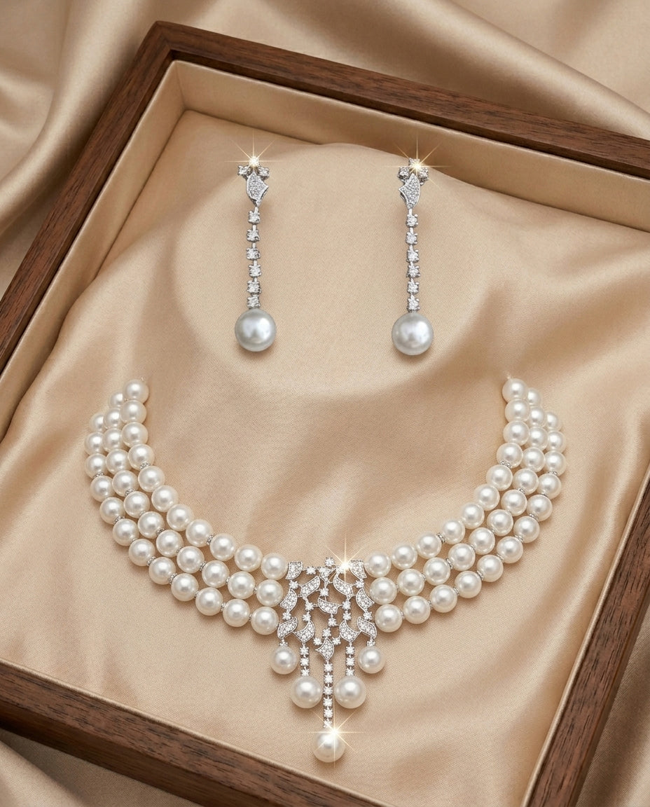 Pearl Elegance Choker Set