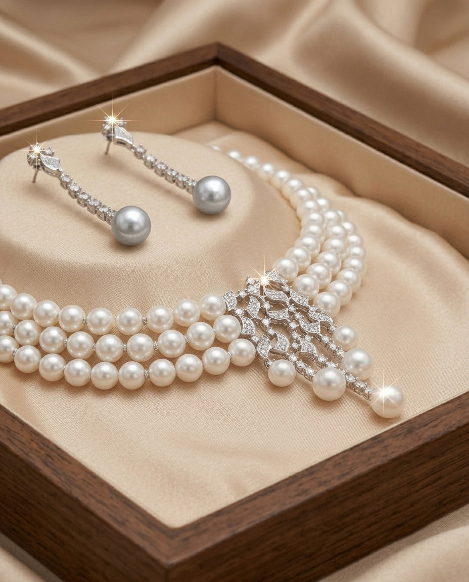 Pearl Elegance Choker Set
