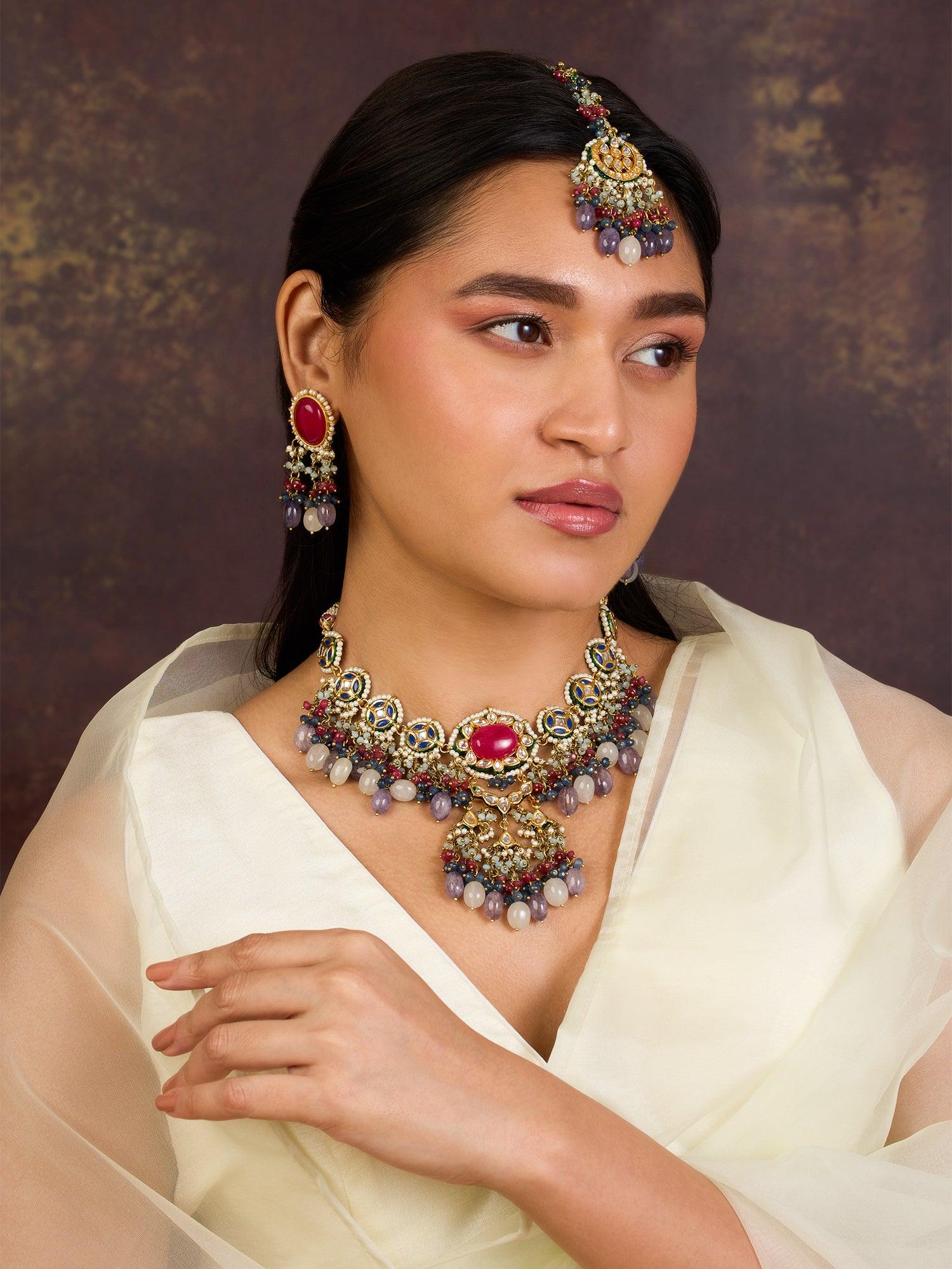 Cultural Rich Maangtikka Choker set - Dyulokha