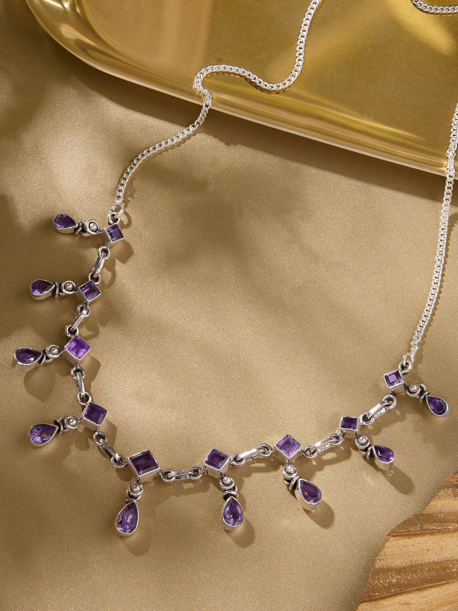 Regal Elegance Amethyst Necklace - Dyulokha