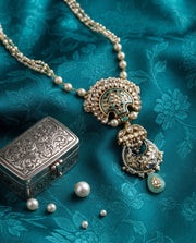 Blue Meenakari Kundan Pearl Necklace