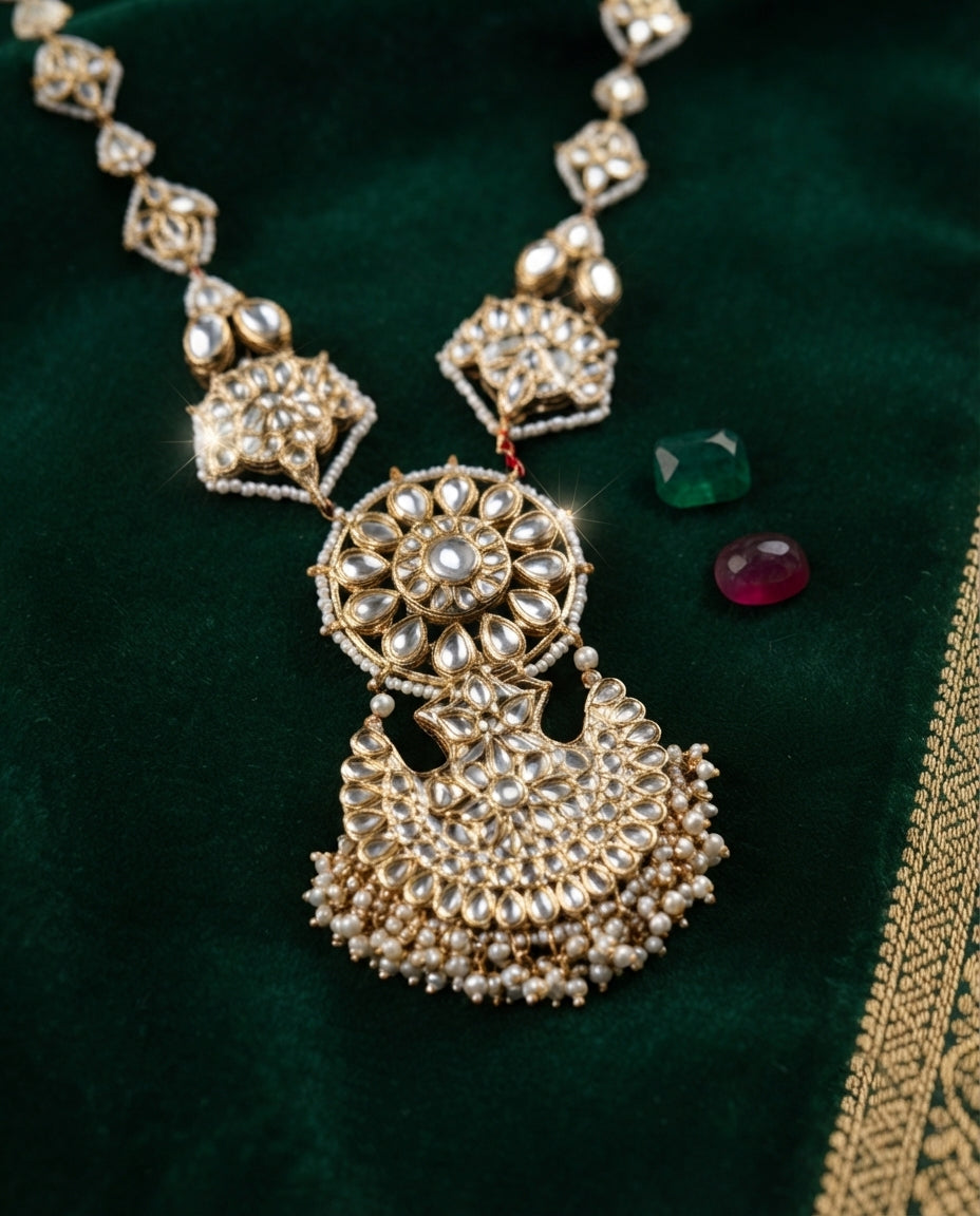 Kundan Pearl Long Necklace