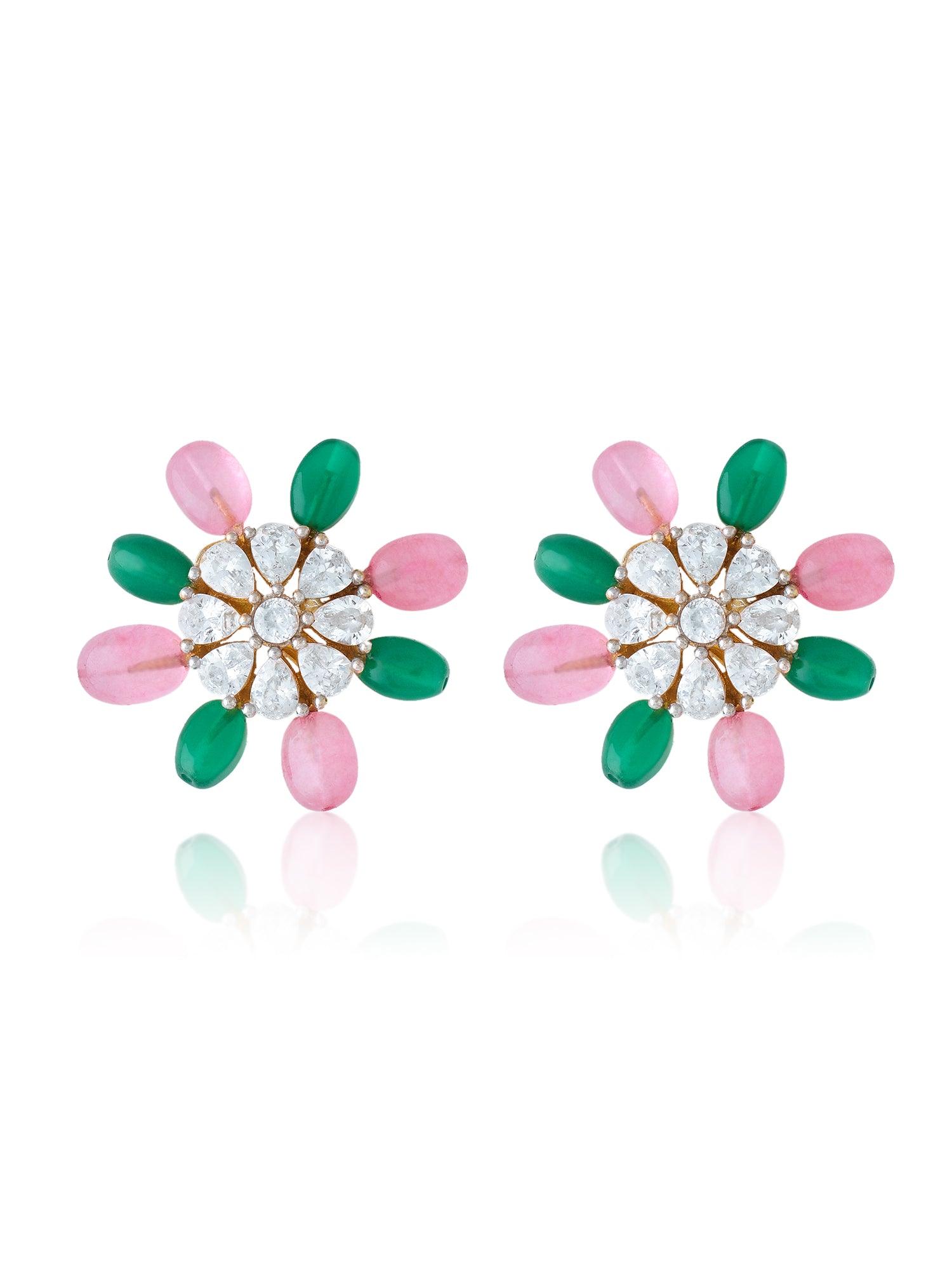 Luxurious Vibrance Coral Necklace Set - Dyulokha