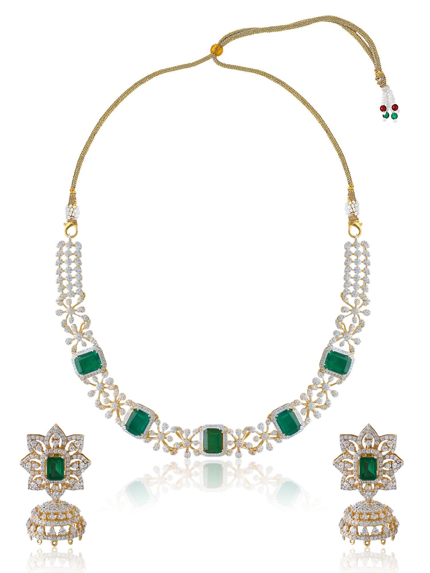 Modern Royalty CZ Necklace Set - Dyulokha