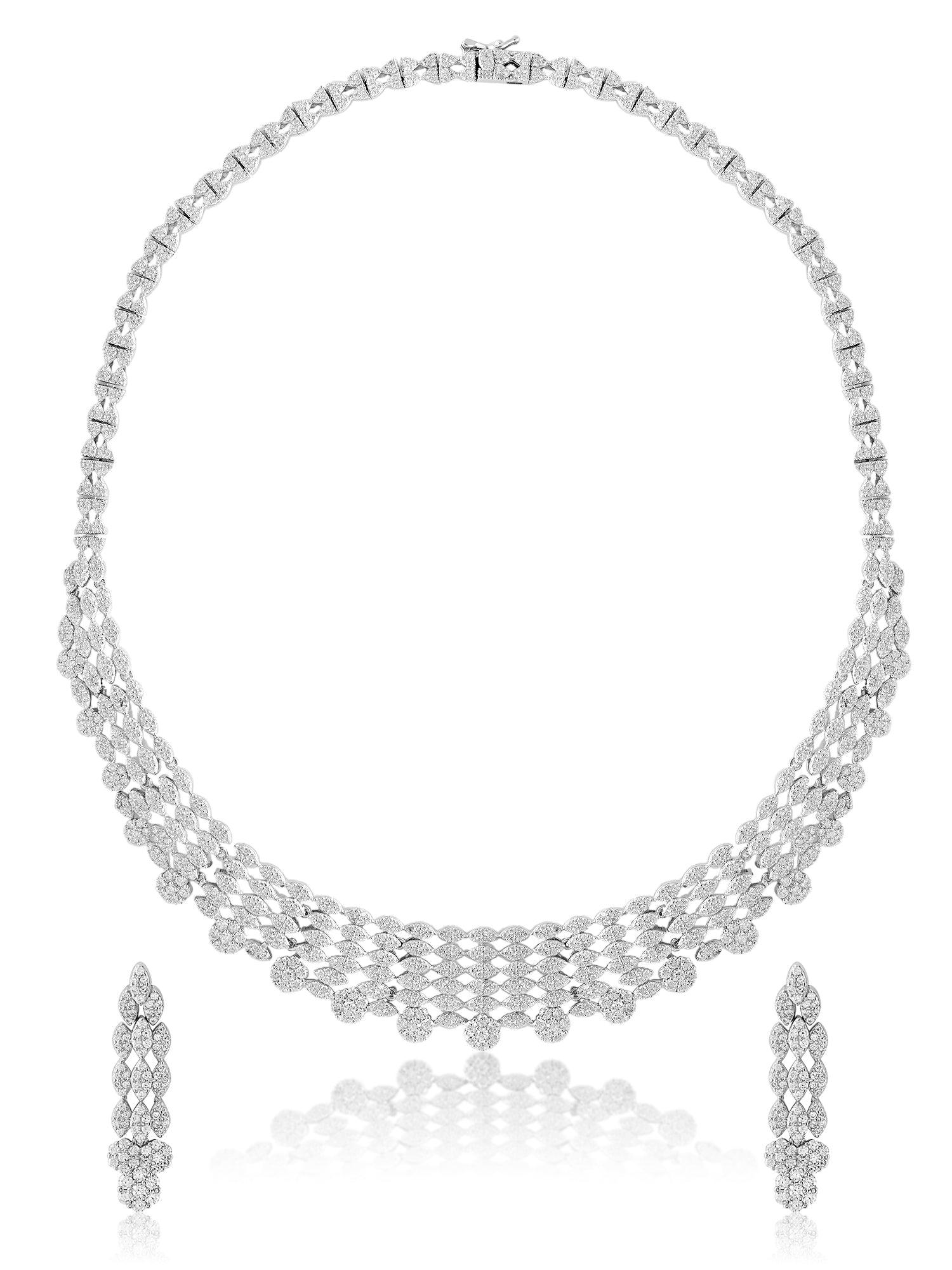 Sophisticated Shine CZ Necklace Set - Dyulokha
