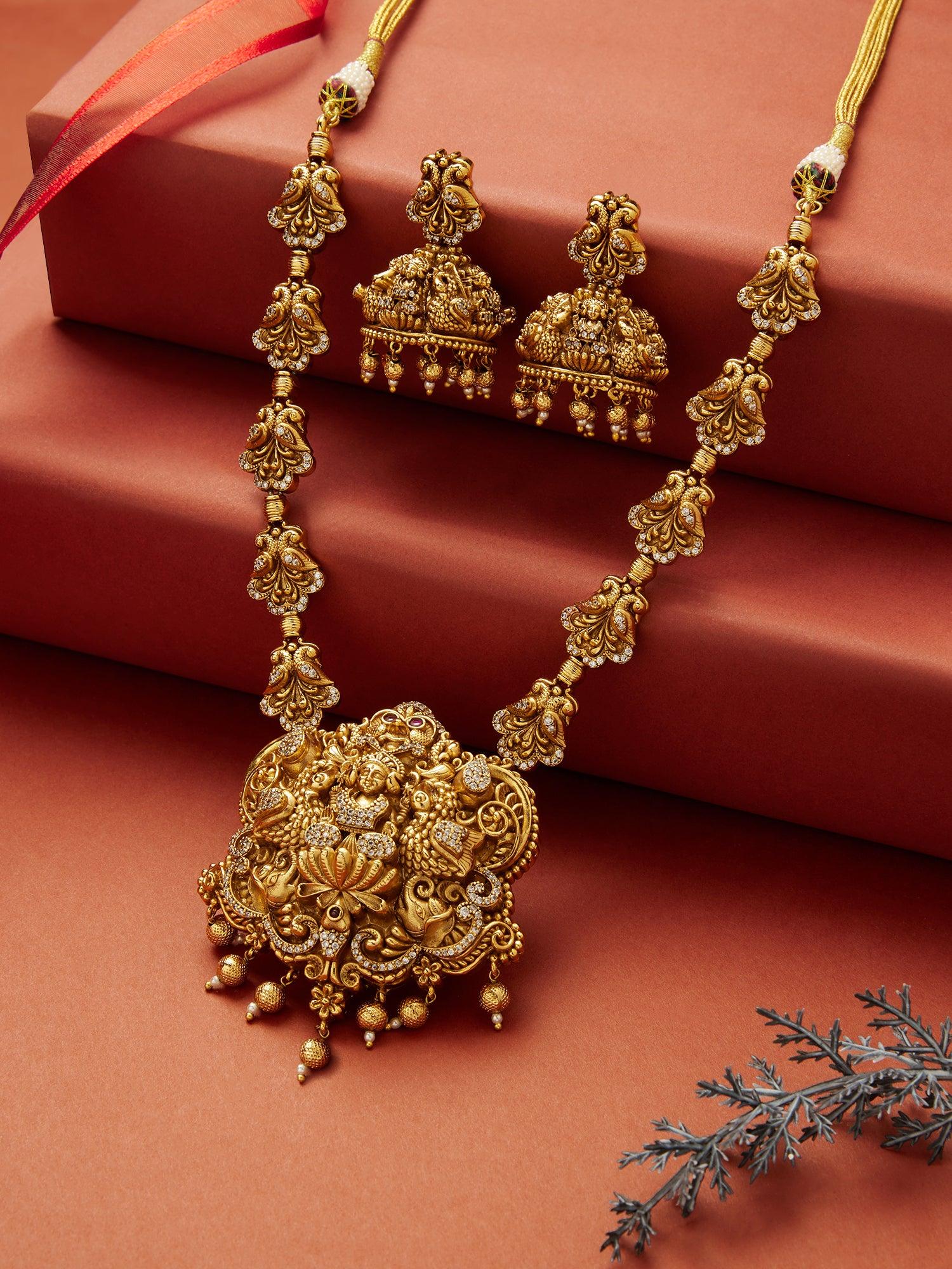 Golden Grandeur Temple Hasli Set - Dyulokha