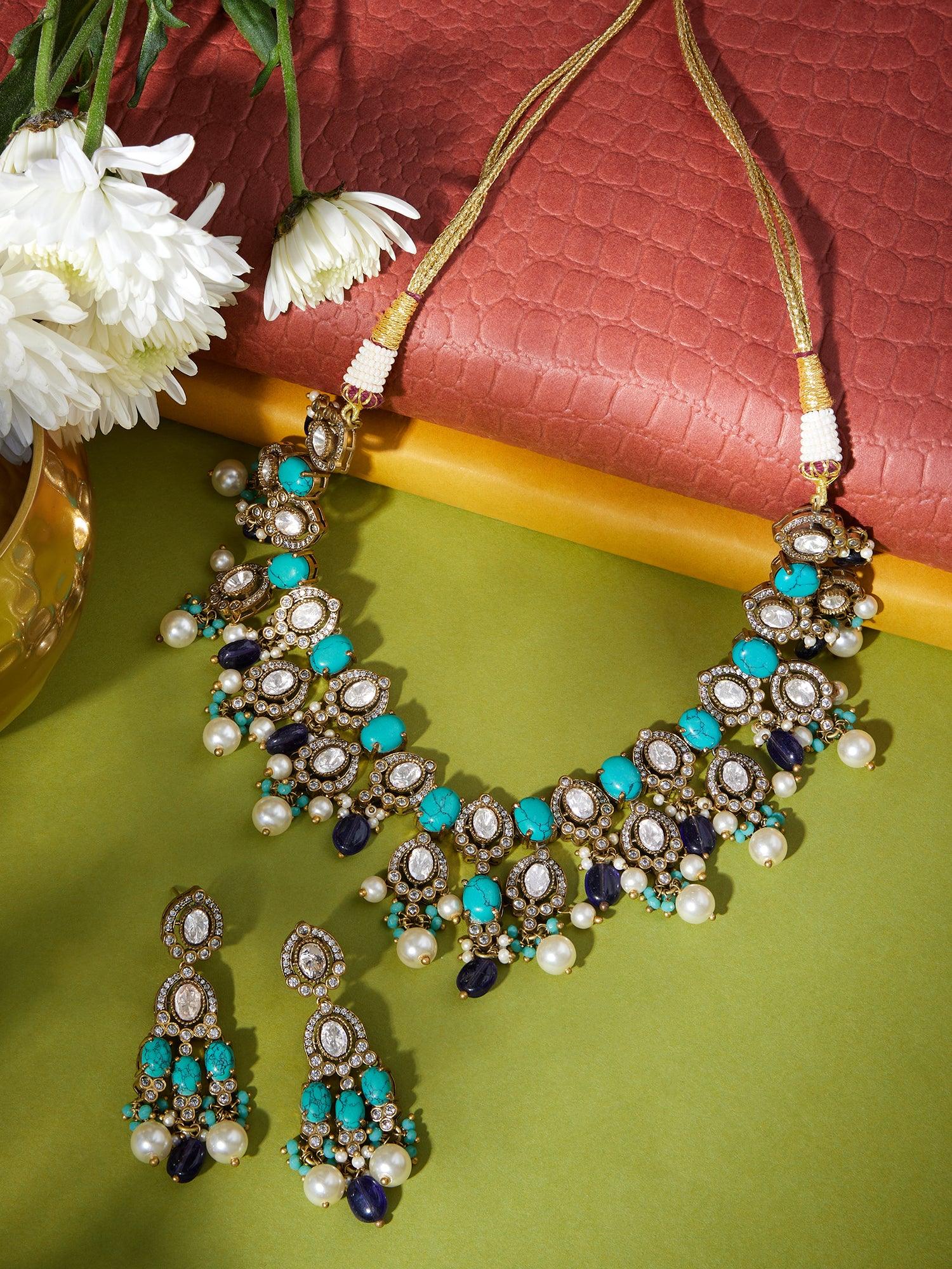 Vintage Glamour Necklace Set - Dyulokha