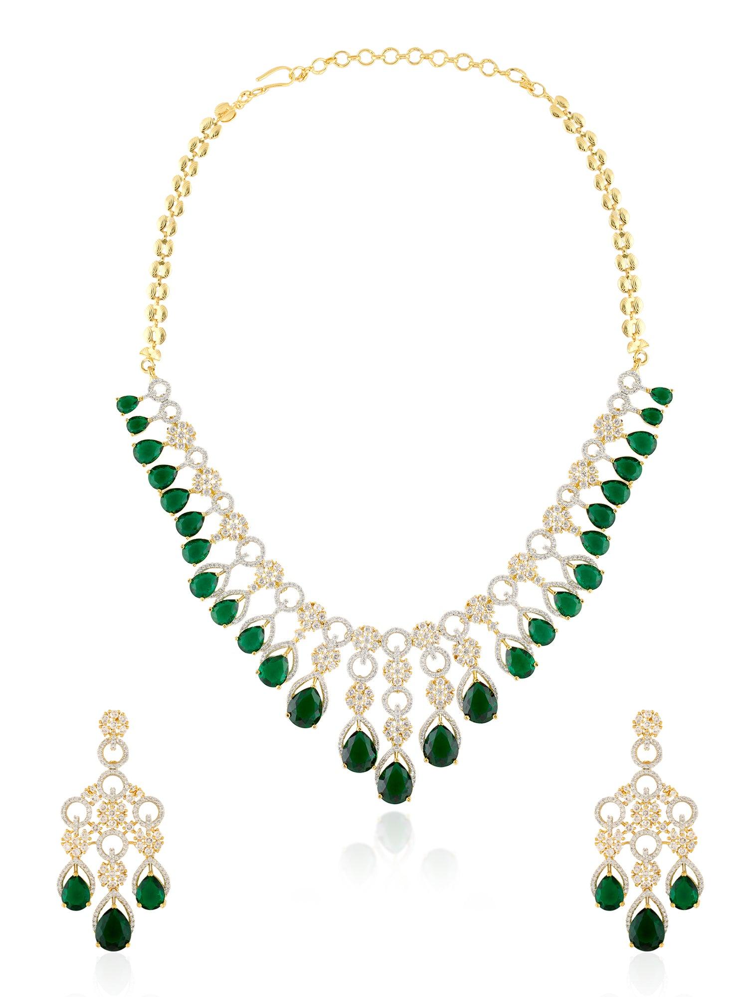 Emerald Elysium Necklace Set - Dyulokha