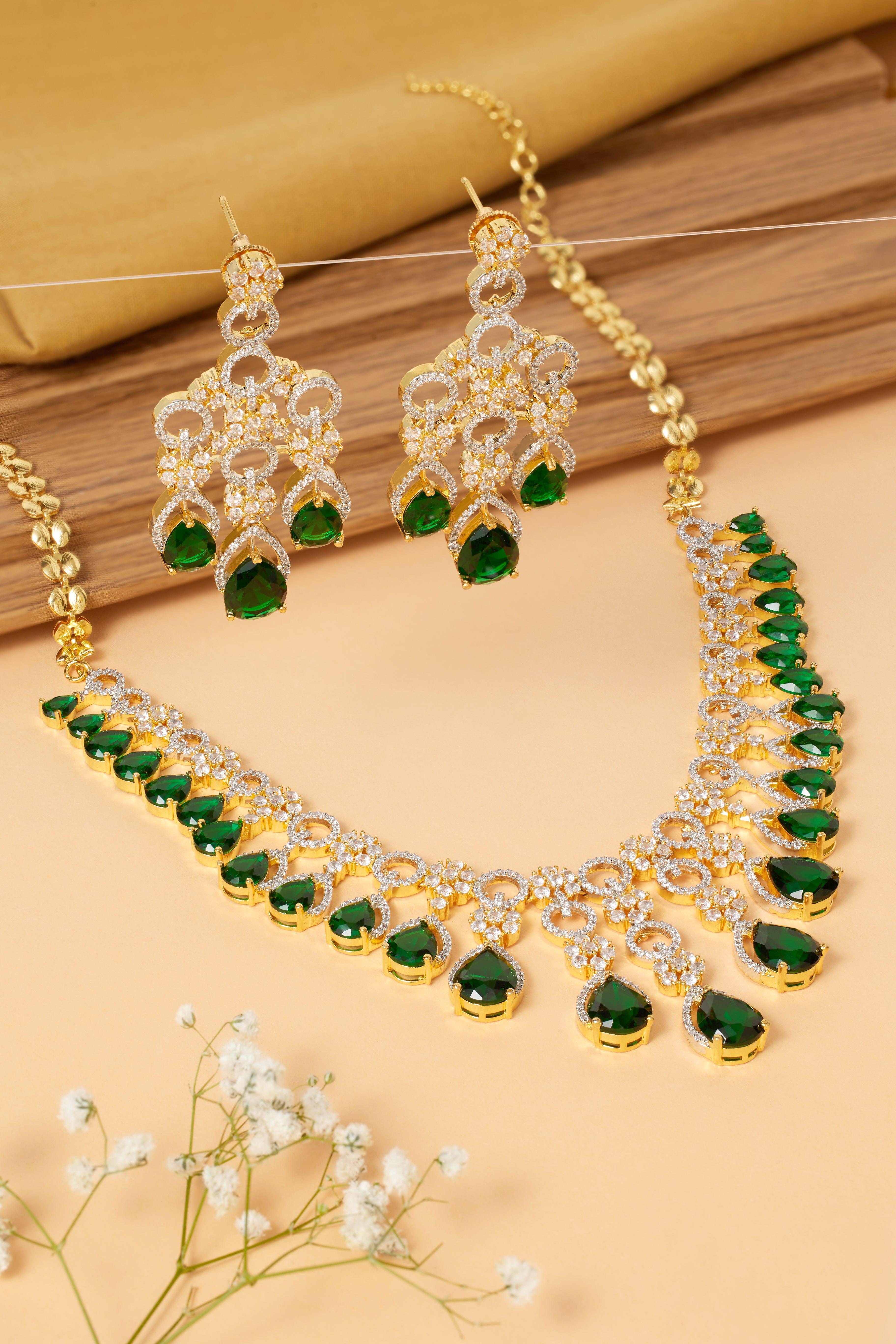 Emerald Elysium Necklace Set - Dyulokha