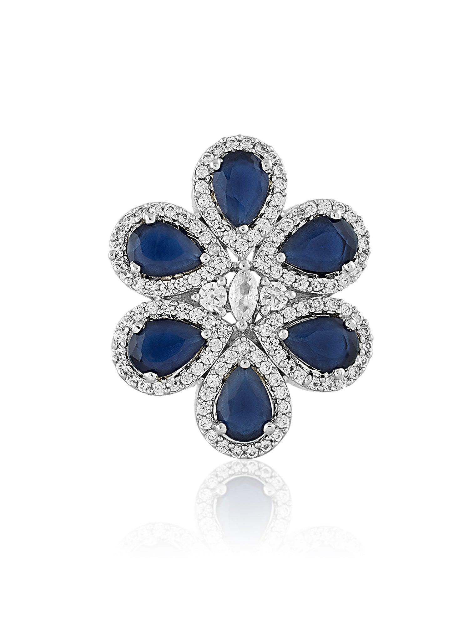 Sapphires and Sparkle Duo Necklace Set - Dyulokha