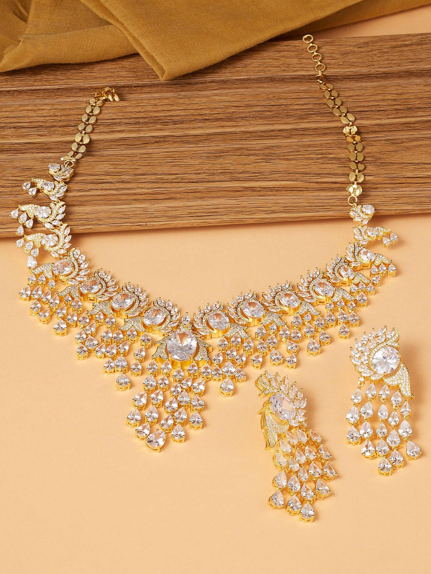 Dewdrop Delight Diamond Necklace Set - Dyulokha