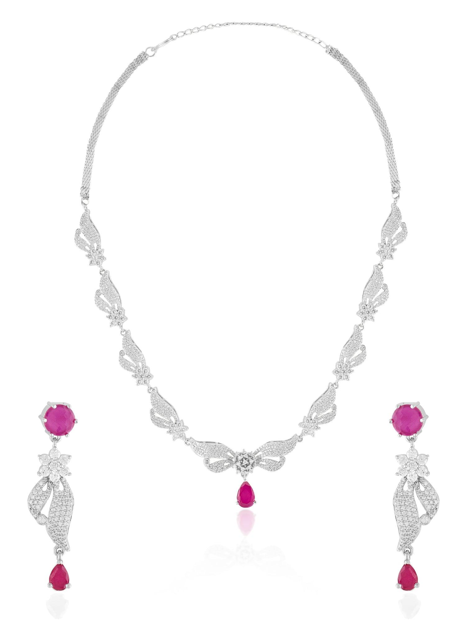 Scarlet Enchantment Ruby Necklace Set - Dyulokha