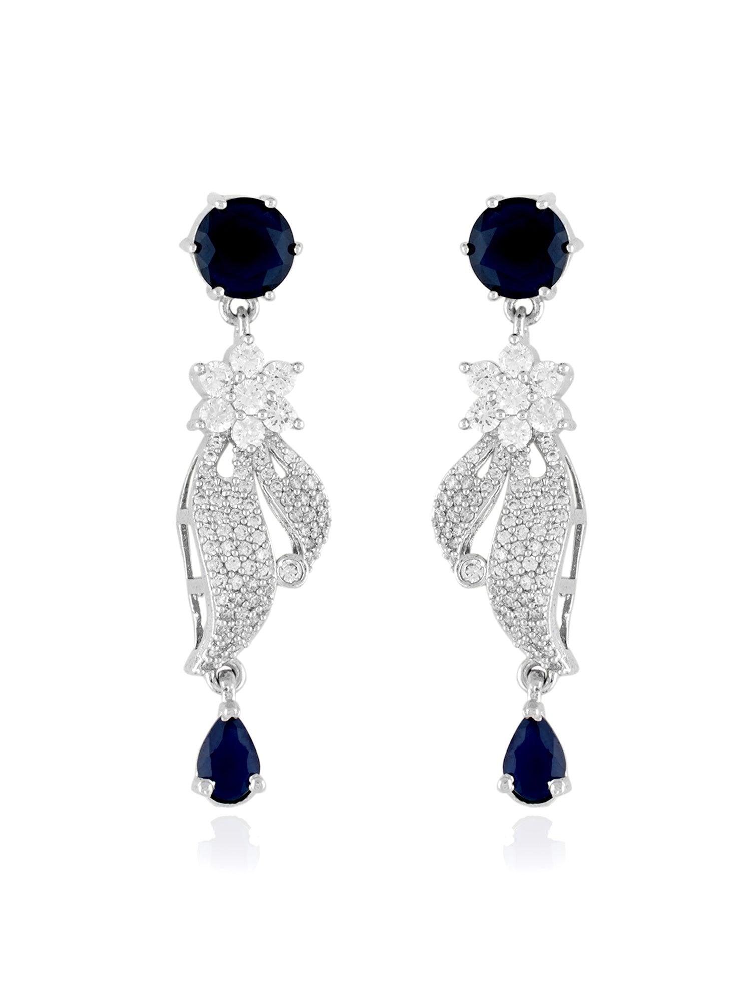 Regal Royal Blue Sapphire Nacklace Set - Dyulokha
