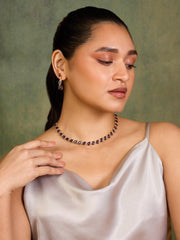 Starry Swirl Sapphire Necklace set - Dyulokha