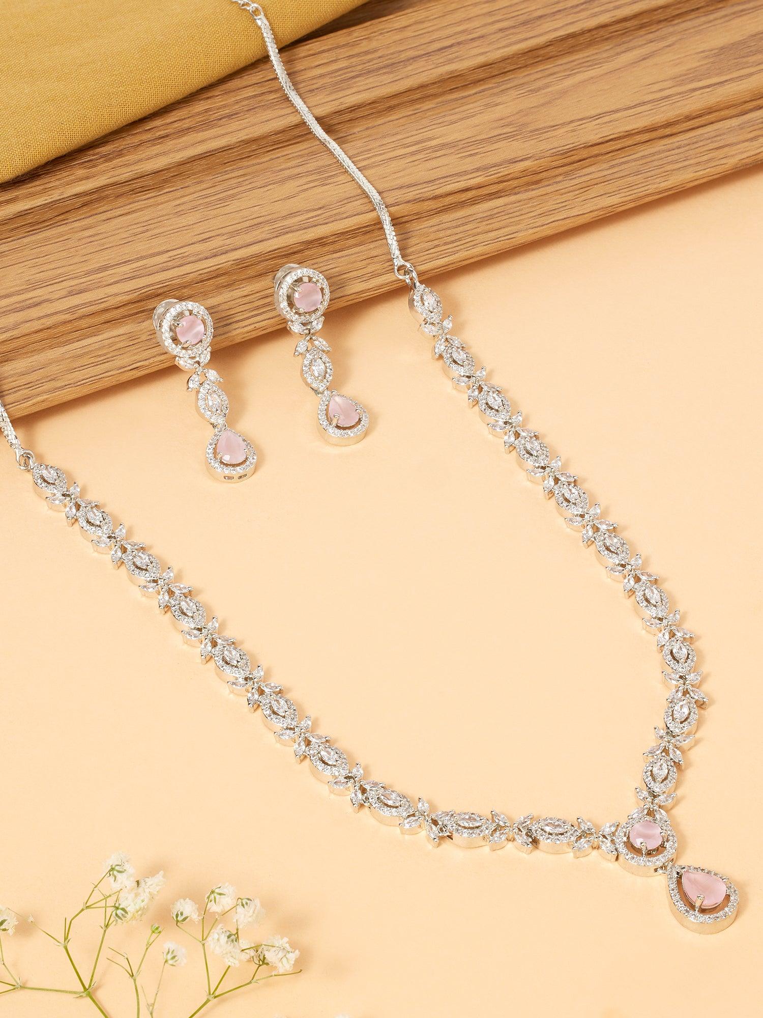 Rose Radiance Tourmaline Necklace set - Dyulokha