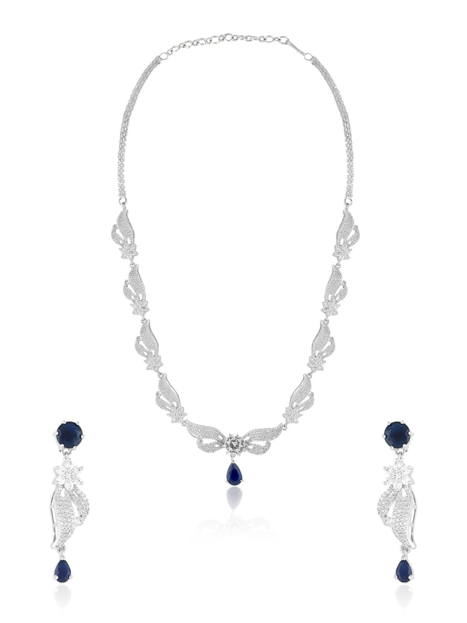 Blue Brilliance Sapphire Necklace Set - Dyulokha