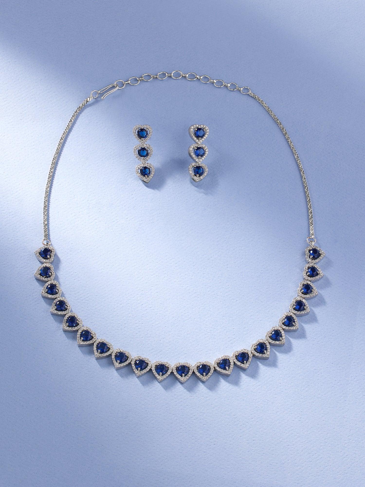 Brilliance Sapphire Necklace Set - Dyulokha
