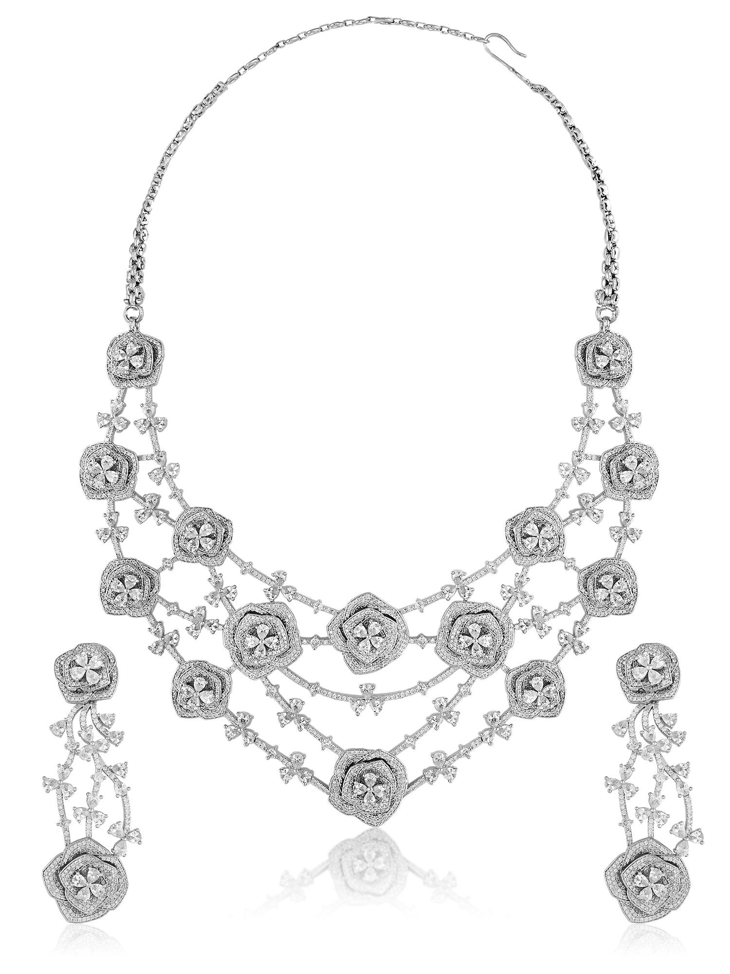 Eternal Bloom Rose Necklace Set - Dyulokha