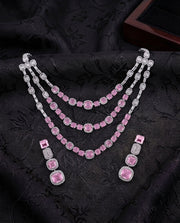 Blush Blossom Diamond Necklace Set