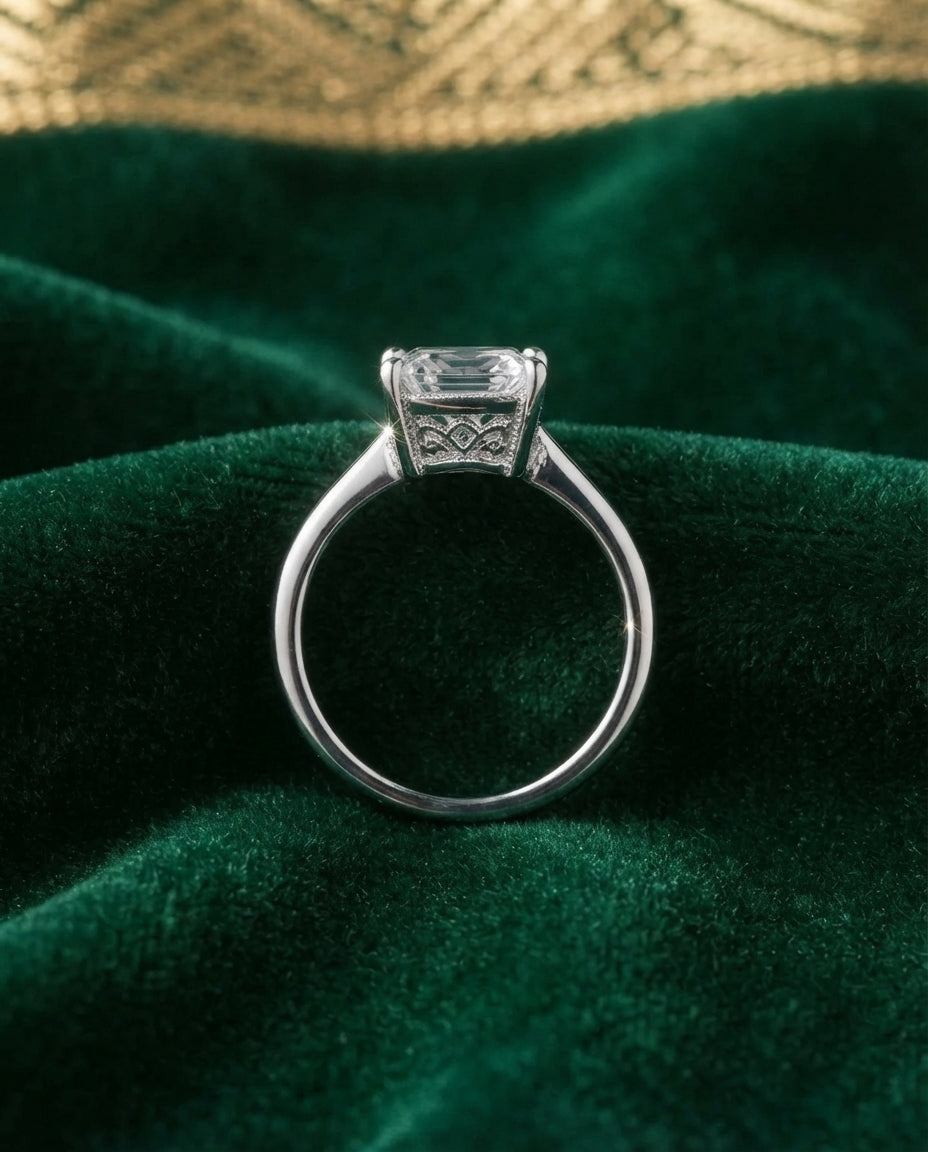 Princess CZ Solitaire Ring