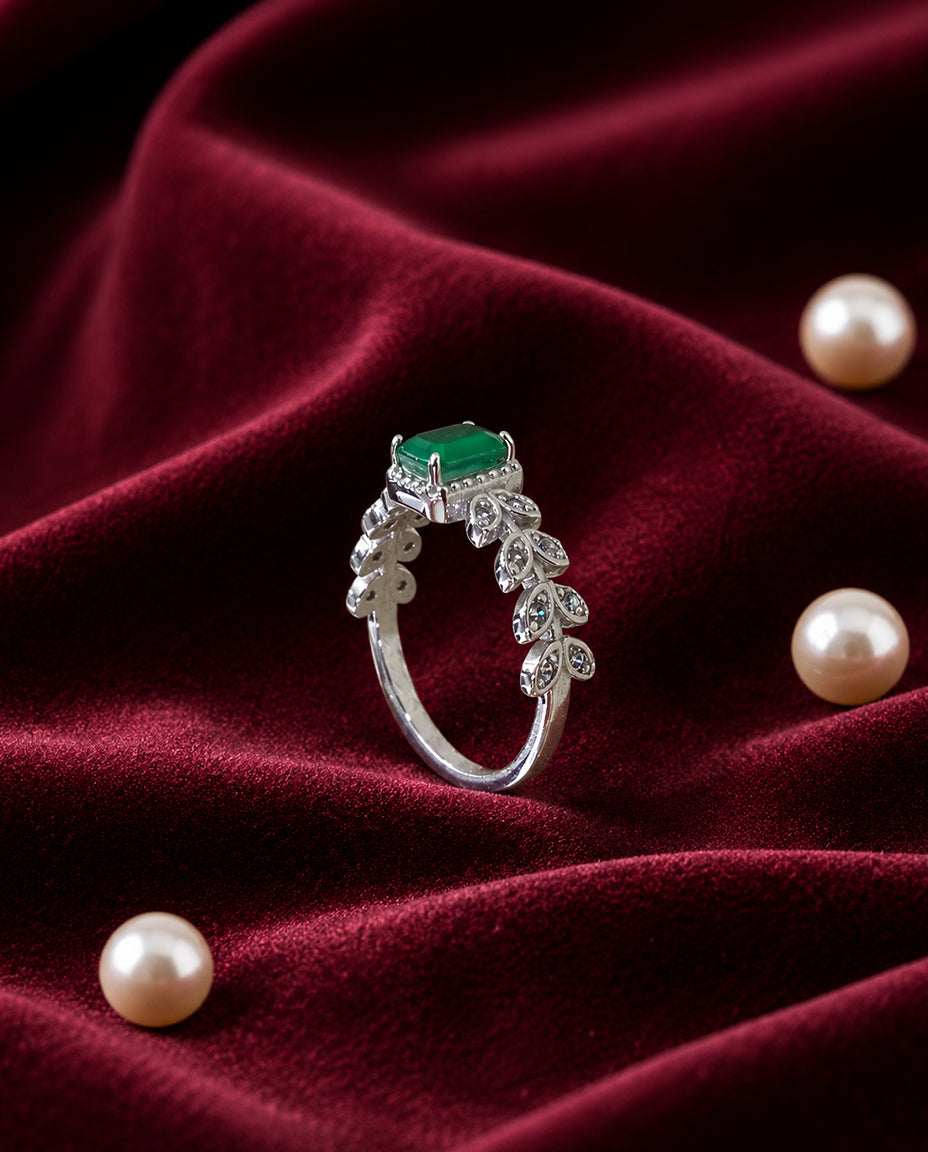 Glimmering Geometry Elegant Ring