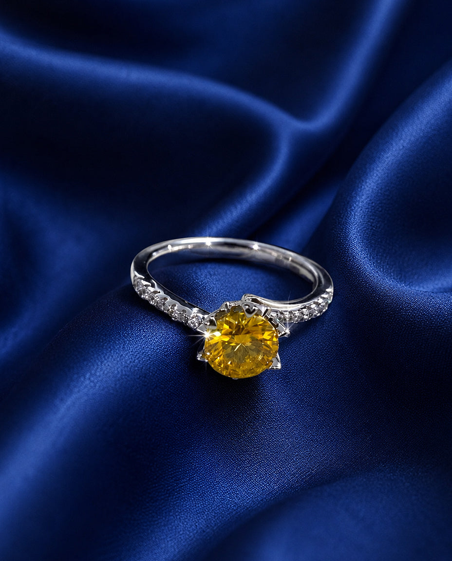 Glamorous Gleam Moissanite Accents Ring
