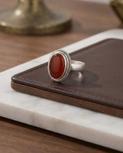 Warm Embrace Basic Carnelian Ring