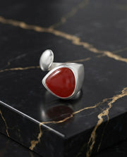 Twisted Passion Carnelian Love Ring