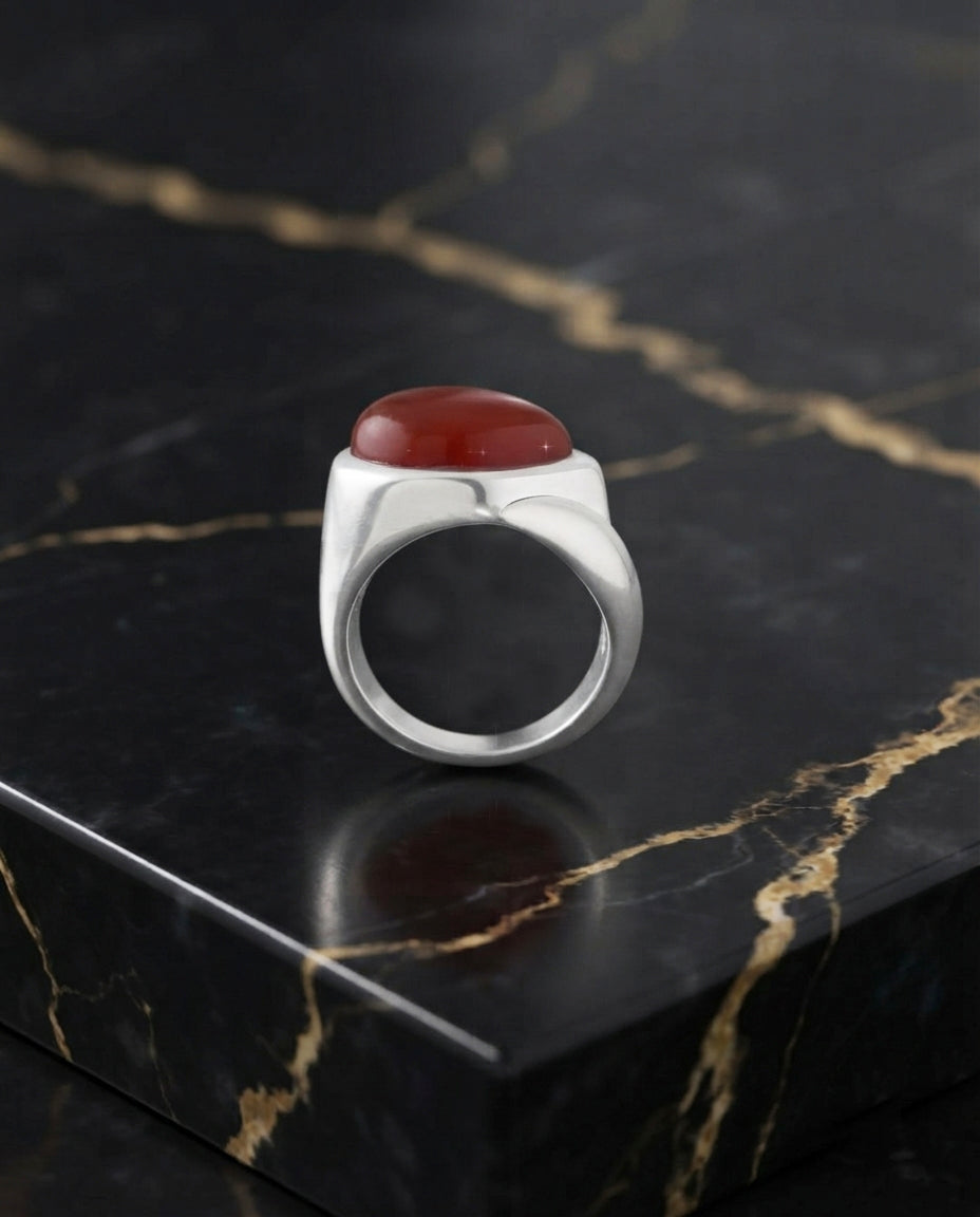 Twisted Passion Carnelian Love Ring
