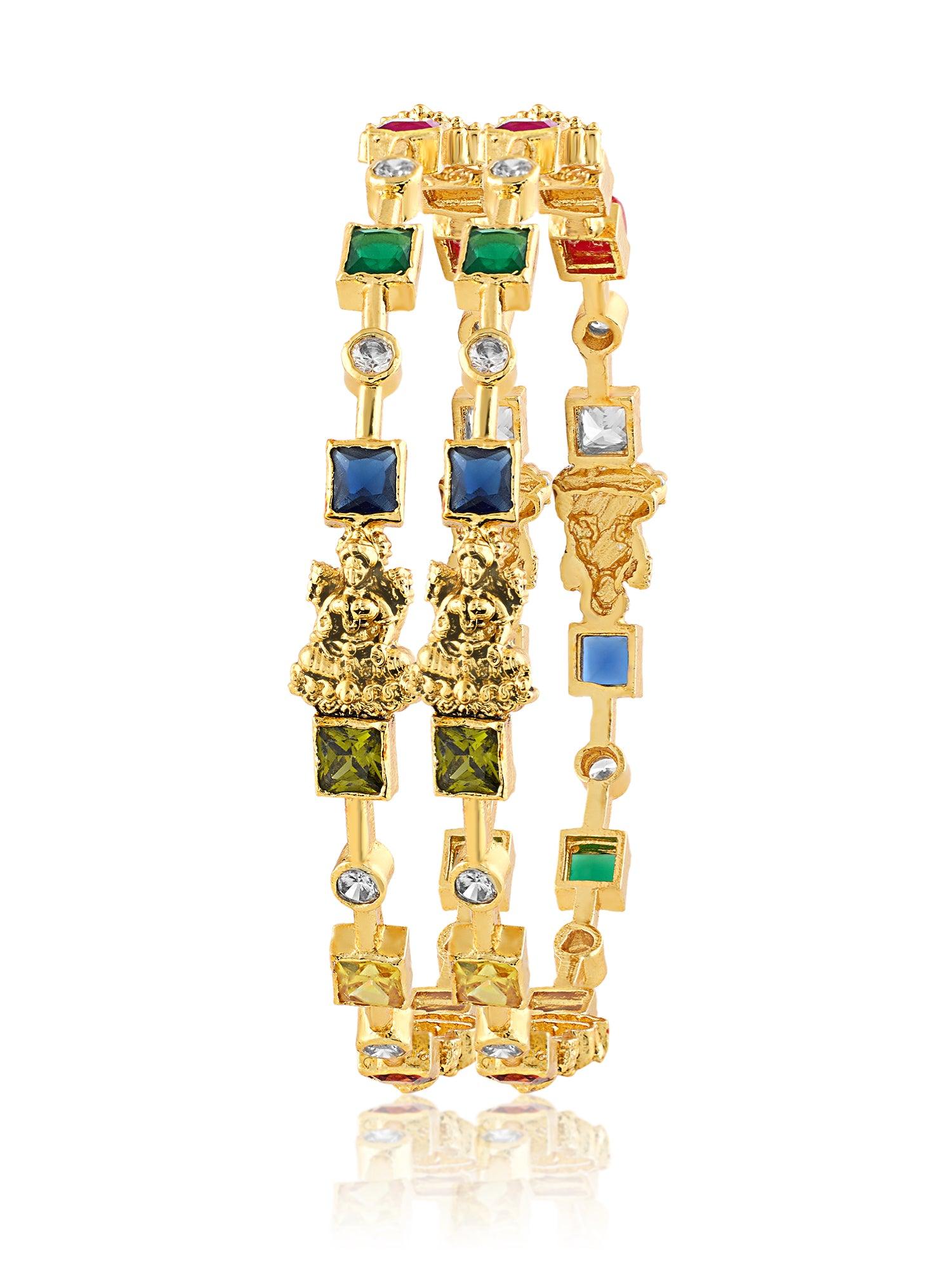 Enticing Navratan Bangles - Dyulokha