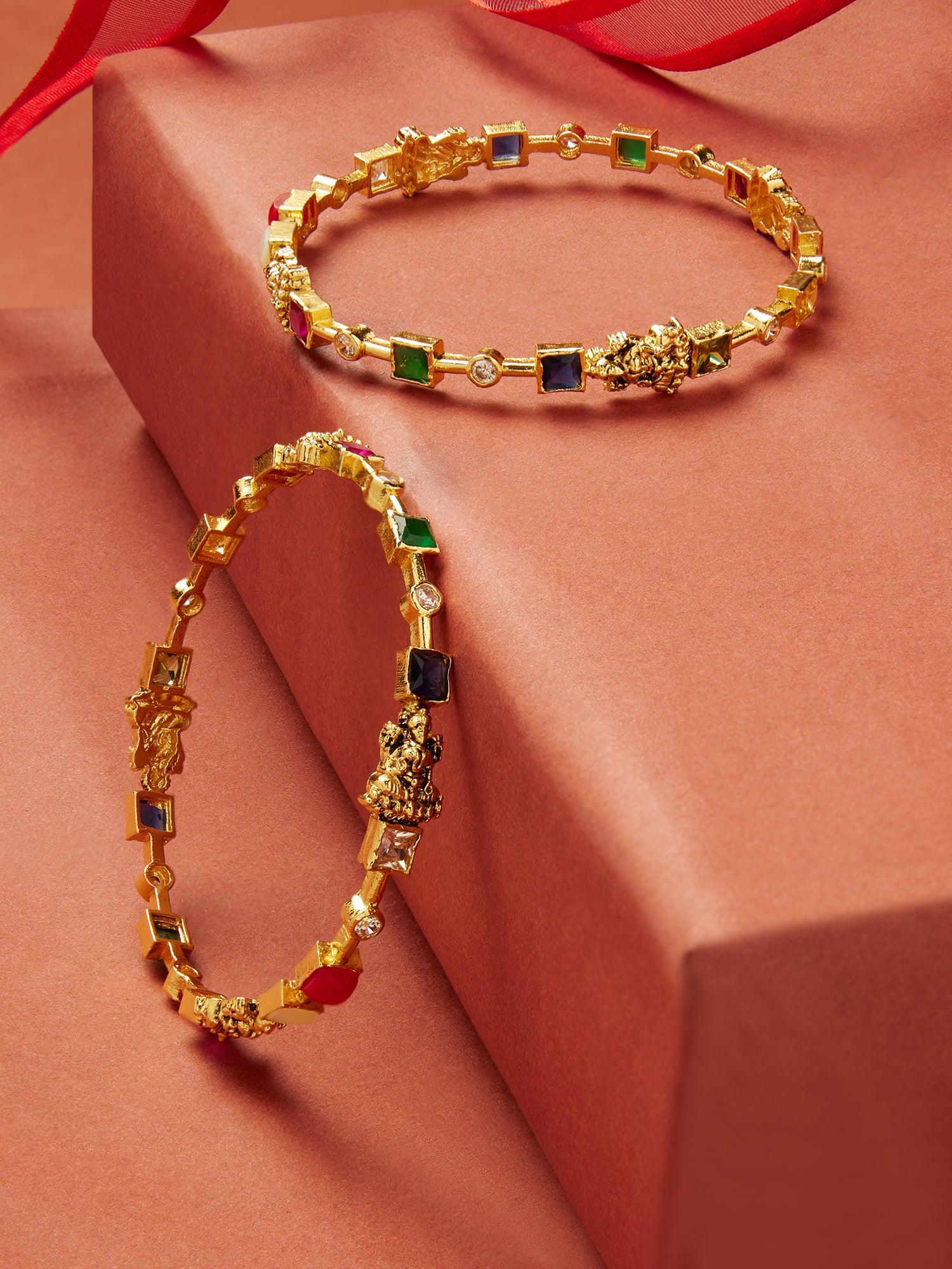 Enticing Navratan Bangles - Dyulokha