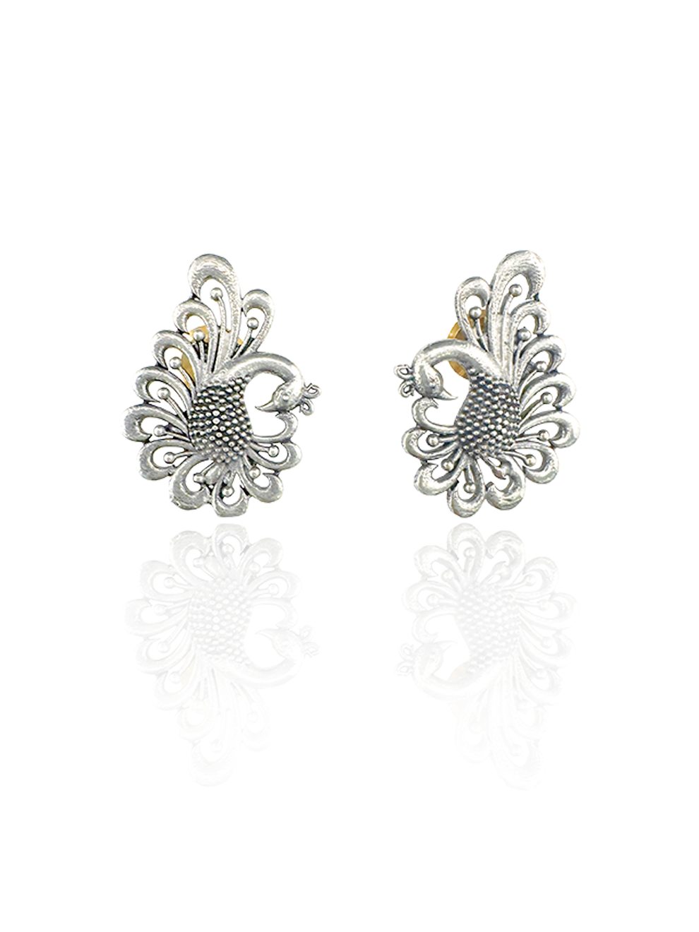 Dancing Peacock Studs