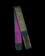 Lavender Cotton Handwoven Gadwal Saree